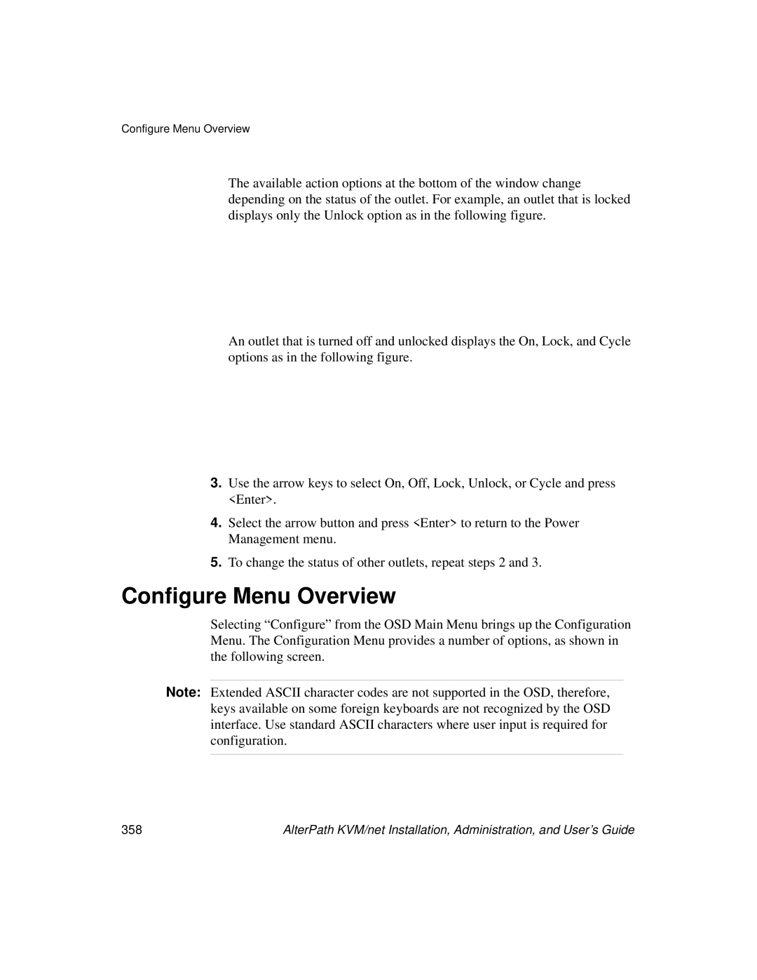 Cyclades User's Guide manual Configure Menu Overview 