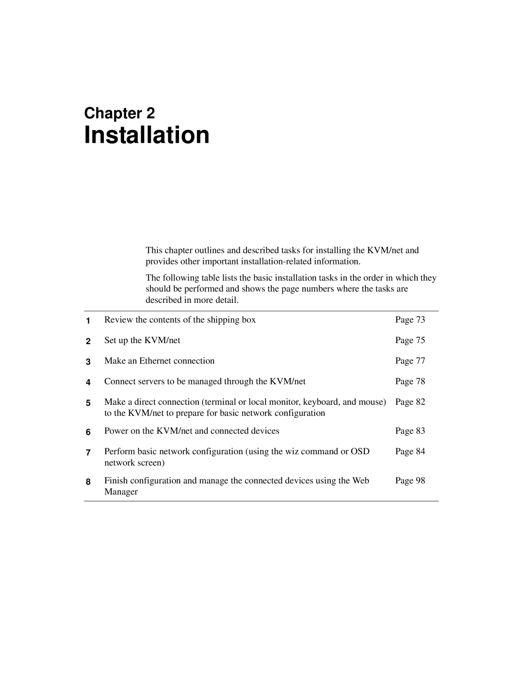 Cyclades User's Guide manual Installation 