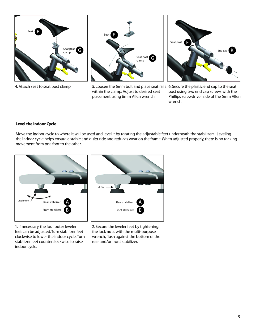 CycleOps 200 PRO, 300 PRO, 400 PRO, 100 PRO manual Attach seat to seat post clamp, Within the clamp. Adjust to desired seat 