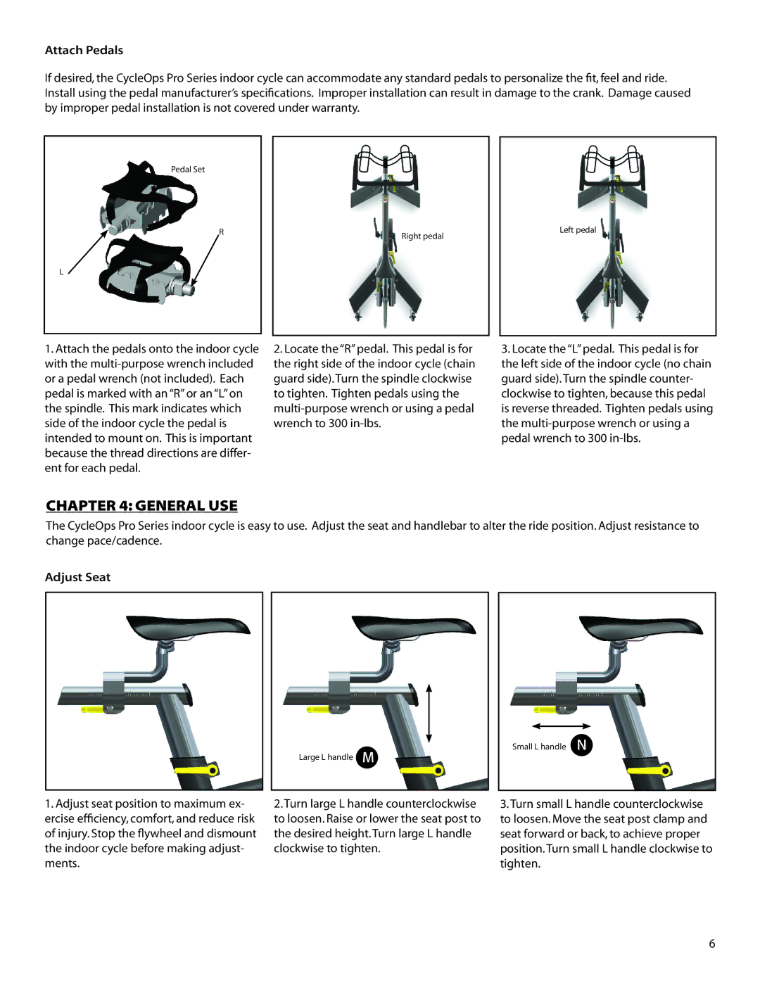 CycleOps 100 PRO, 300 PRO, 400 PRO, 200 PRO manual GEnERAl UsE 