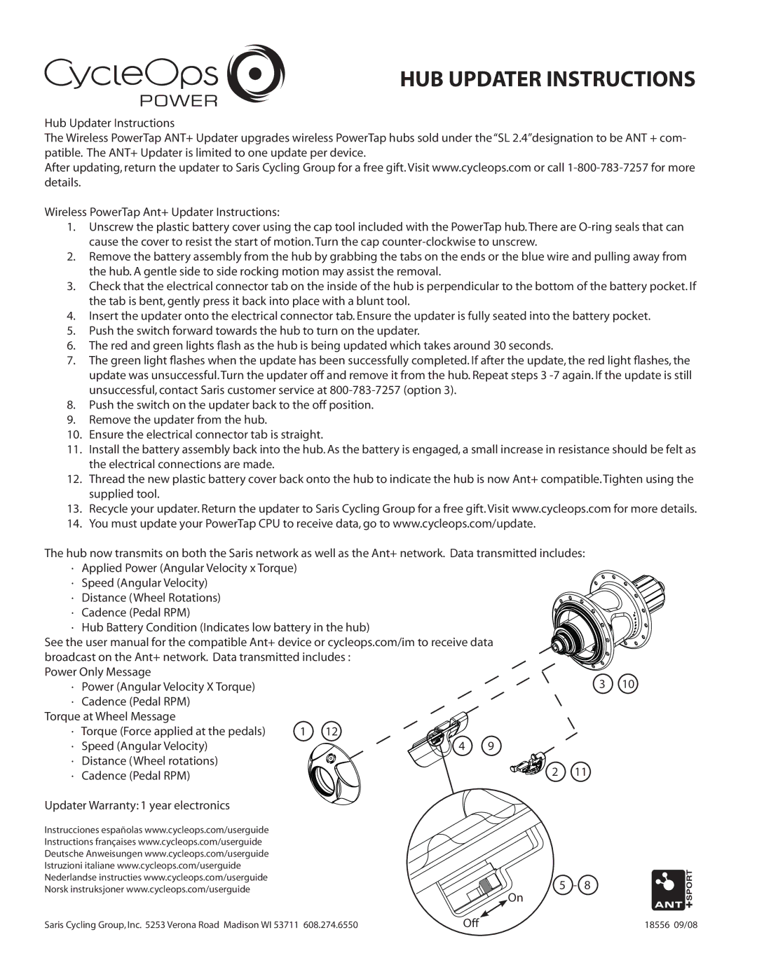 CycleOps Hub Updater user manual HUB Updater Instructions 