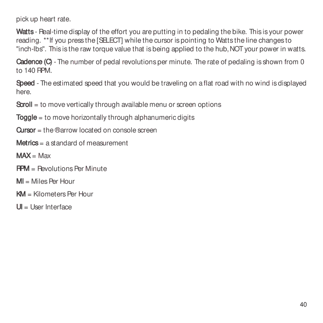 CycleOps PowerTap owner manual Pick up heart rate 