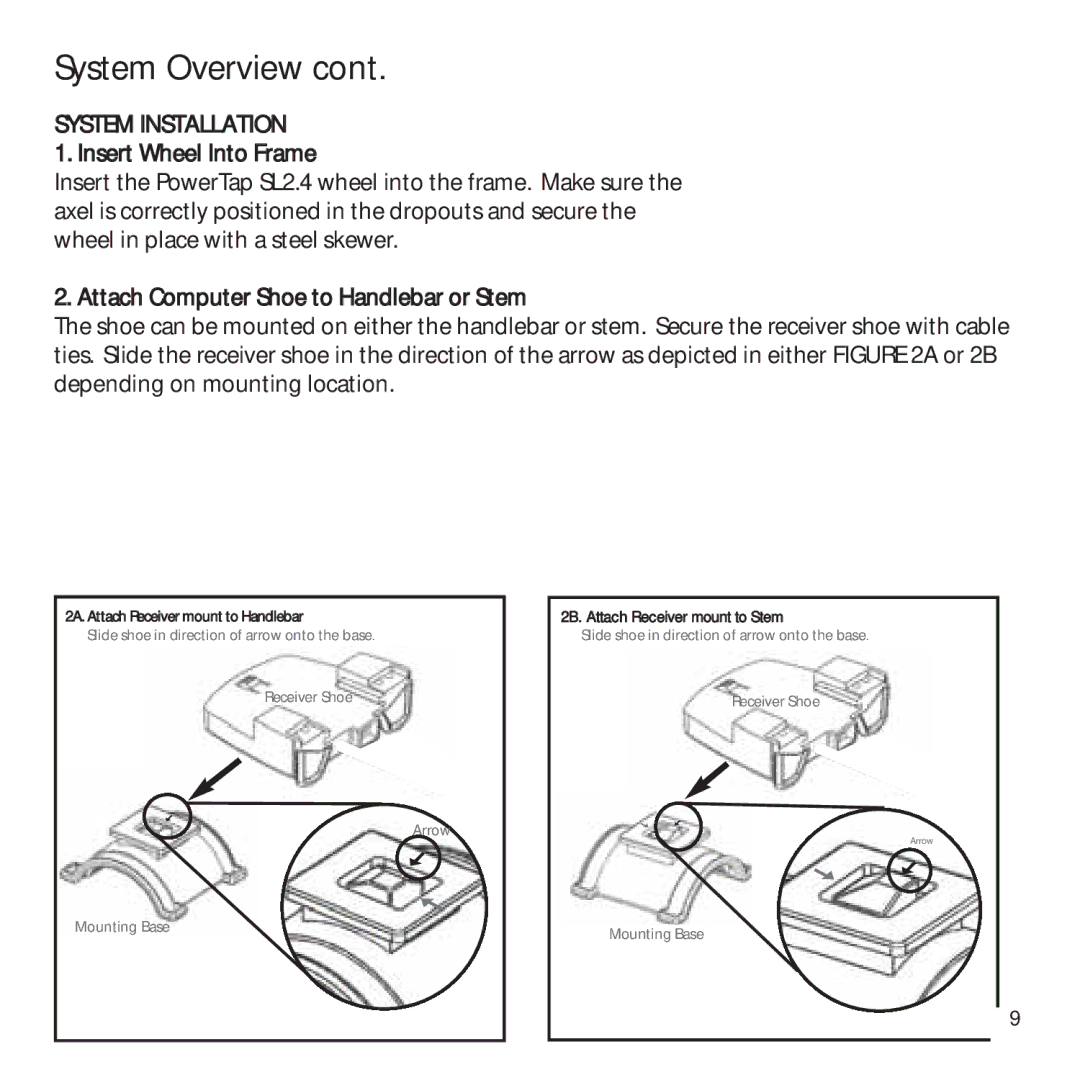 CycleOps PowerTap owner manual System Installation 