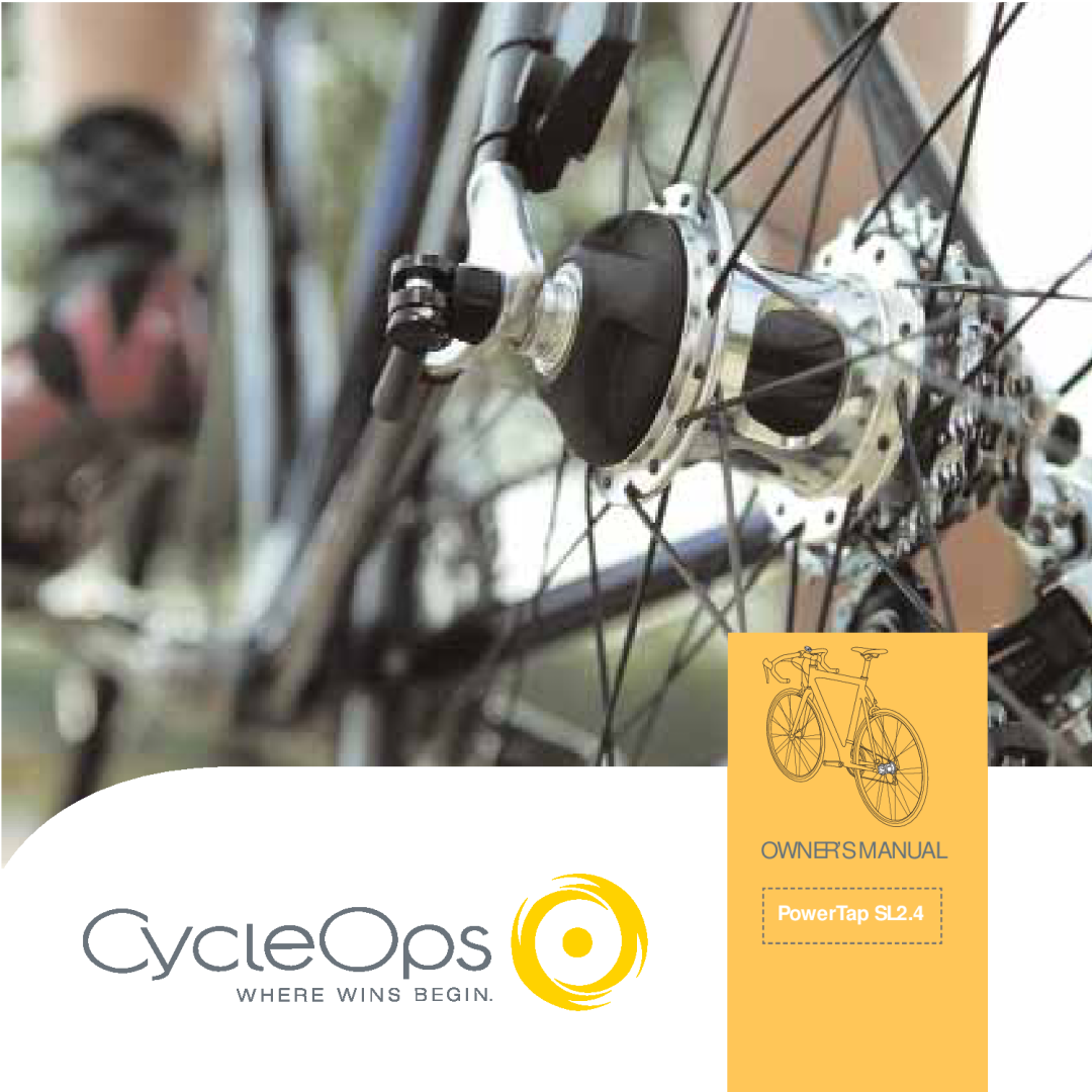 CycleOps owner manual Owner’S Manual, PowerTap SL2.4 