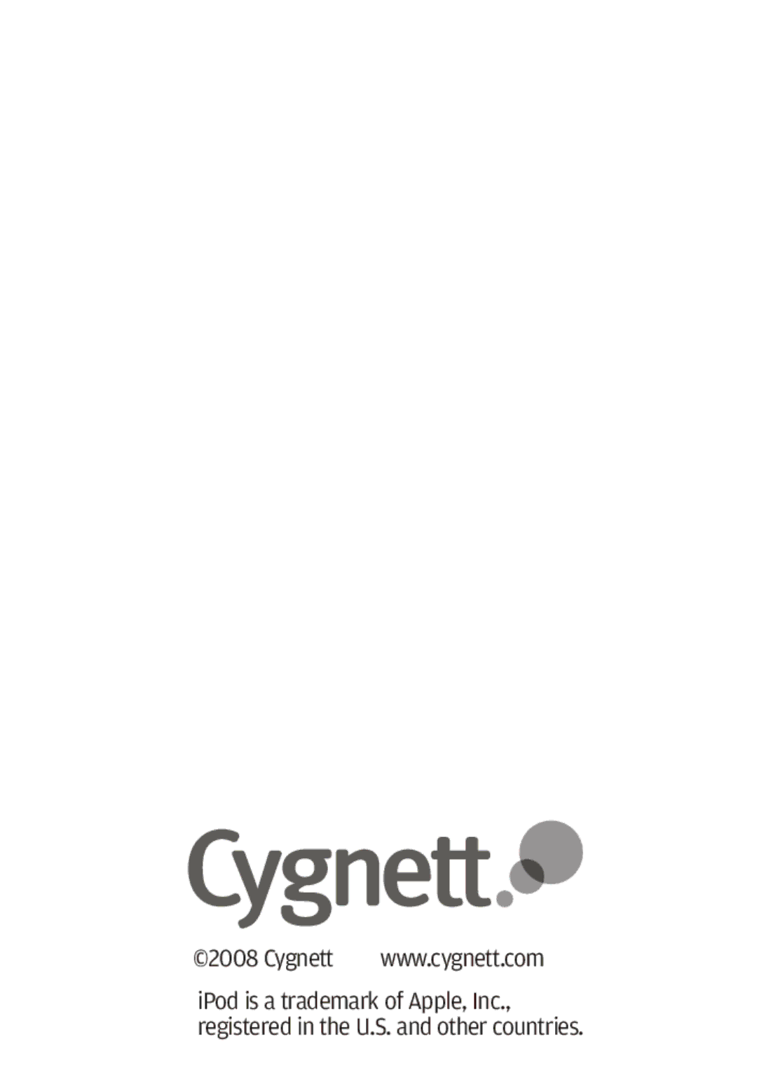 Cygnett iPod Speaker manual Cygnett 