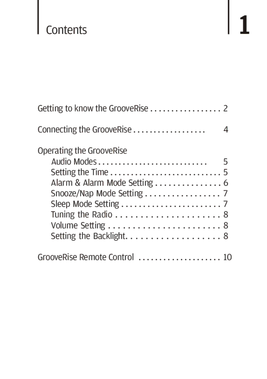 Cygnett iPod Speaker manual Contents 