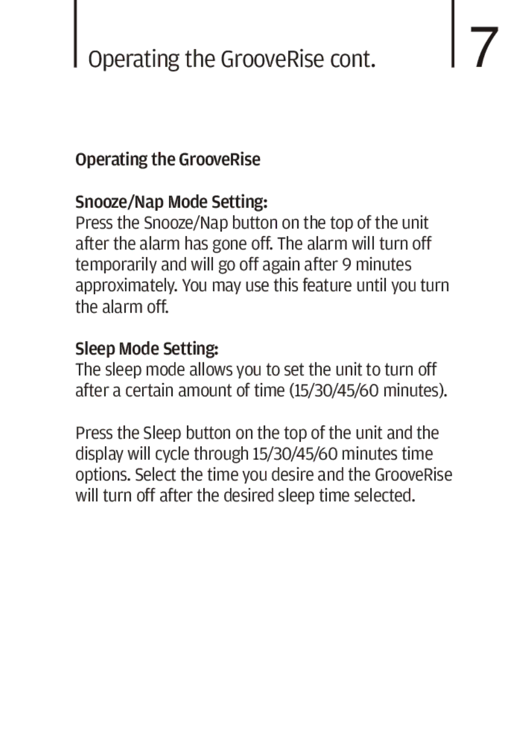 Cygnett iPod Speaker manual Operating the GrooveRise 