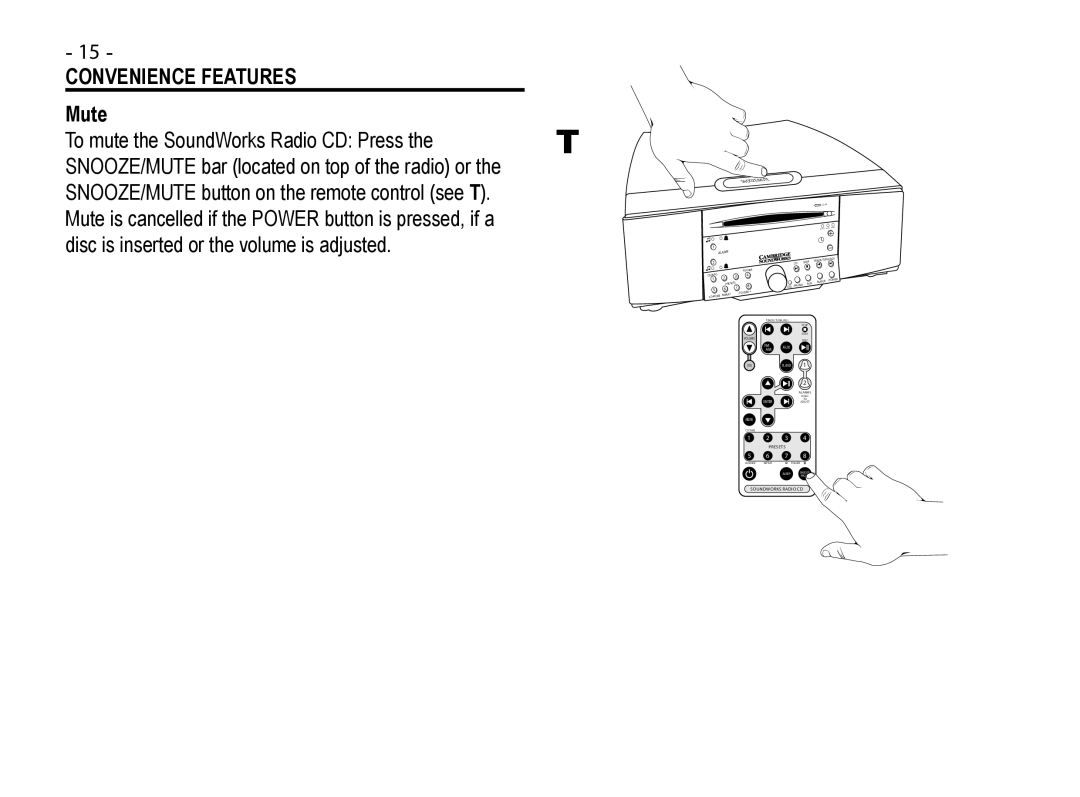 Cypress 745 manual Convenience Features, Mute 