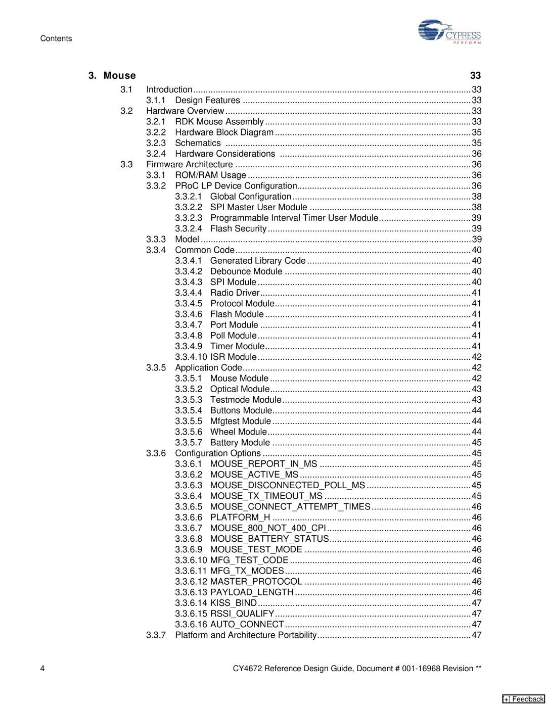 Cypress CY4672 2.1, 2.2, Programmable Interval Timer User Module 2.4, 4.1, 4.2, 4.3, 4.4, 4.5, 4.6, 4.7, 4.8, 4.9, 5.1 