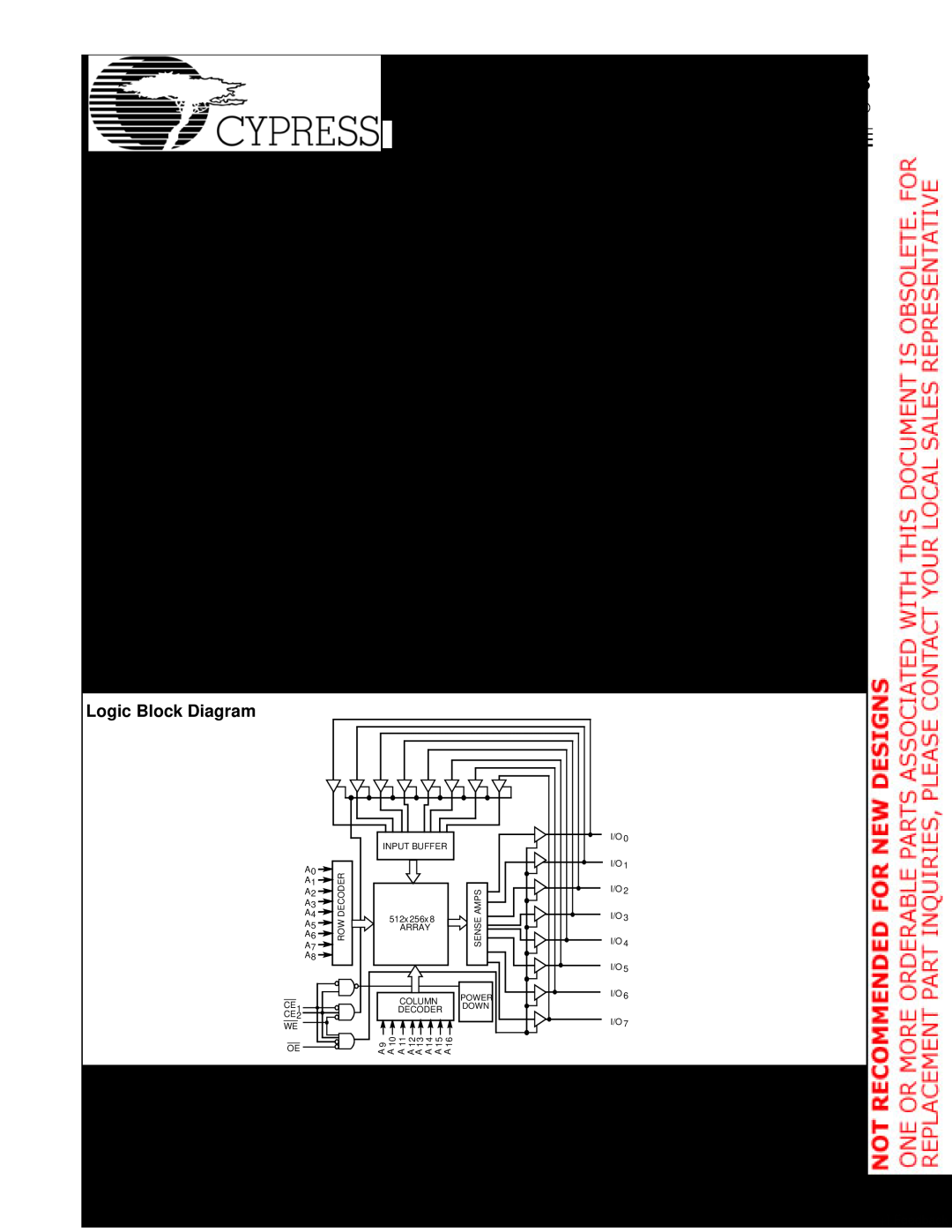 Cypress manual CY62128B MoBL, Features, Functional Description1, Logic Block Diagram, TTL-compatible inputs and outputs 