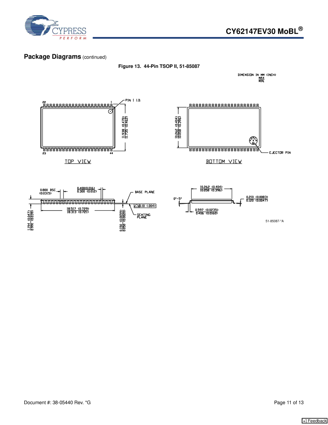 Cypress CY62147EV30 manual 51-85087-*A 