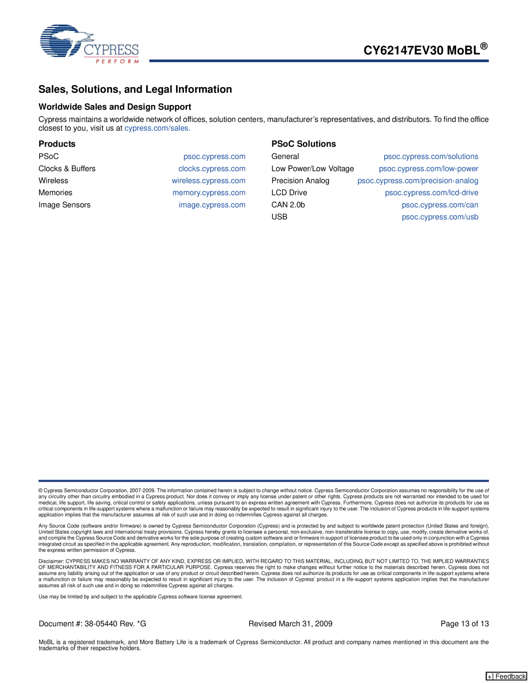 Cypress CY62147EV30 manual Sales, Solutions, and Legal Information, Usb 