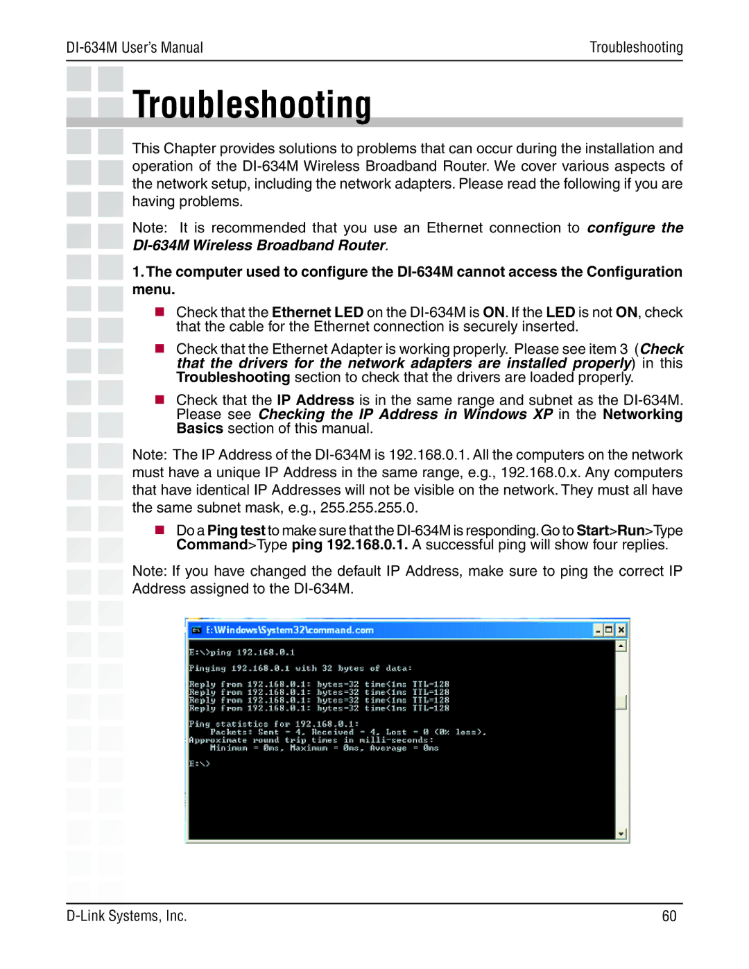 D-Link 108G manual Troubleshooting 