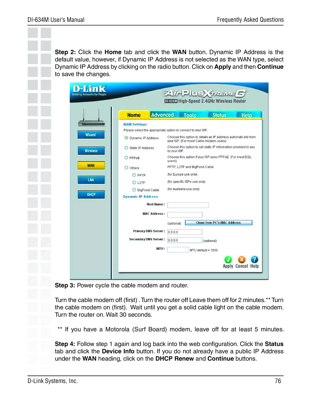 D-Link 108G manual DI-634M User’s Manual 