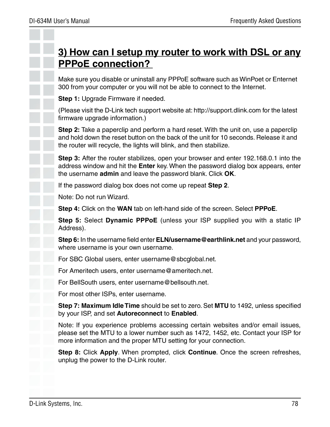 D-Link 108G manual DI-634M User’s Manual 