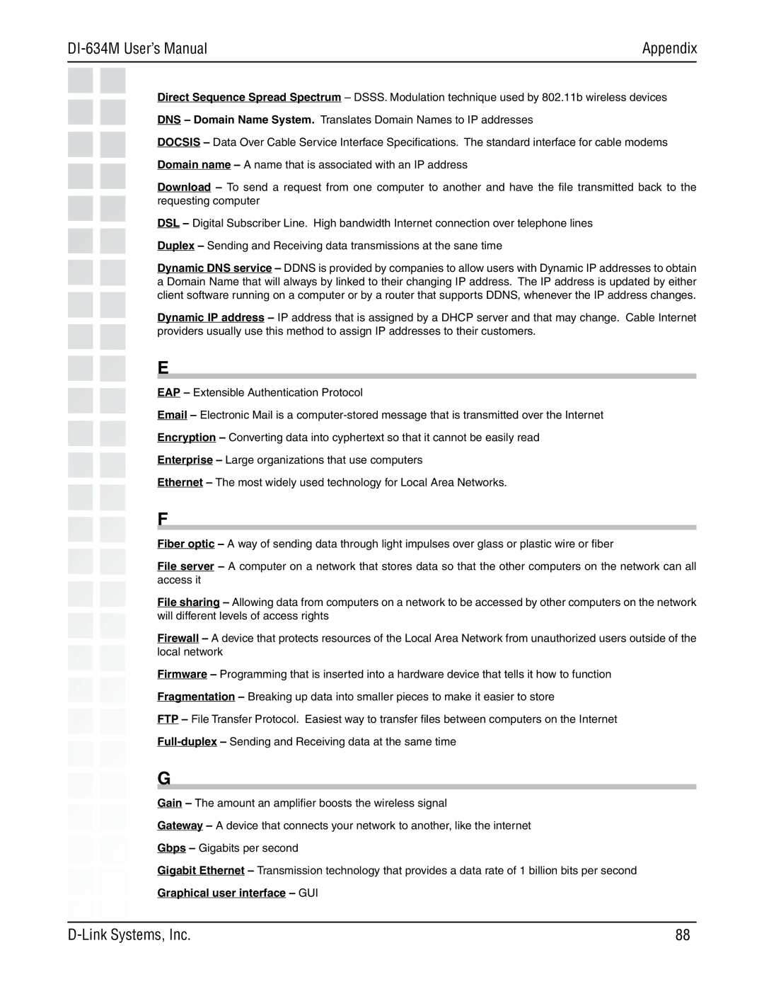 D-Link 108G manual DI-634M User’s Manual 