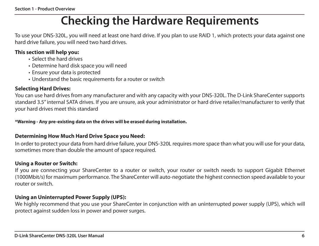 D-Link 2000 user manual Checking the Hardware Requirements 