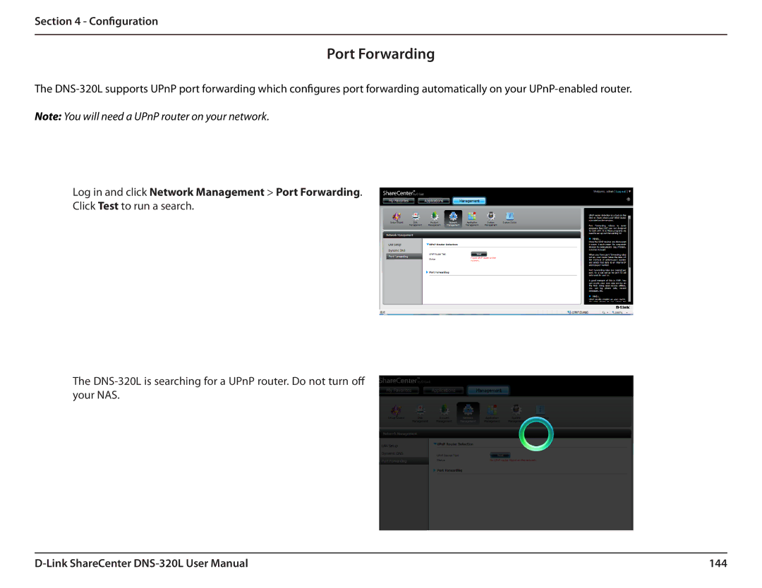 D-Link 2000 user manual Log in and click Network Management Port Forwarding, 144 