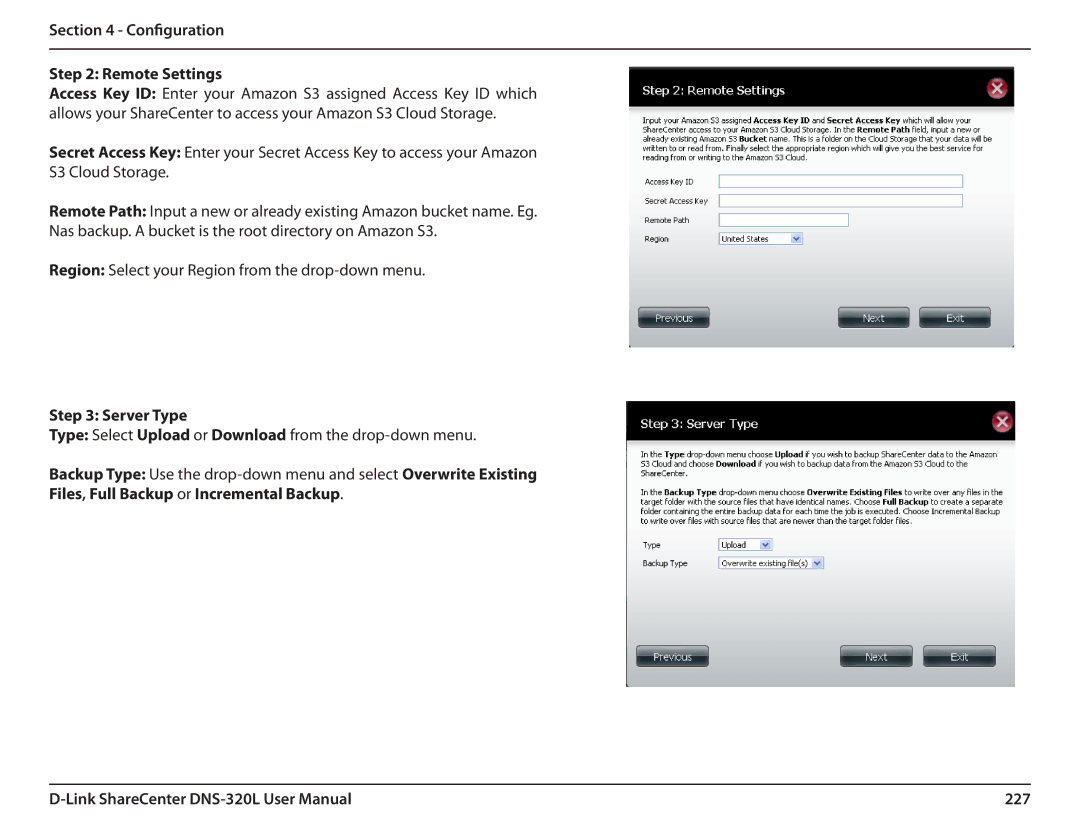 D-Link 2000 user manual Configuration Remote Settings, Server Type, 227 