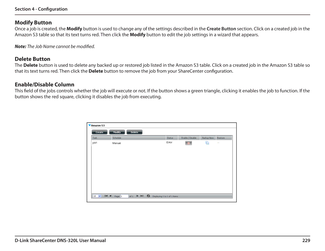 D-Link 2000 user manual Modify Button, 229 