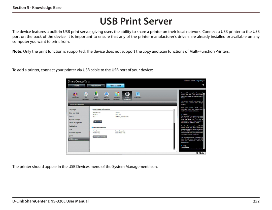 D-Link 2000 user manual USB Print Server, 252 