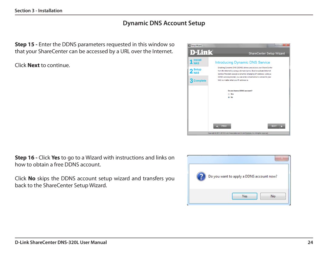 D-Link 2000 user manual Dynamic DNS Account Setup 