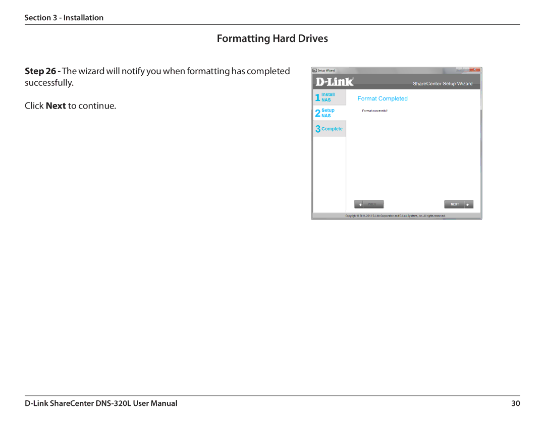 D-Link 2000 user manual Formatting Hard Drives 