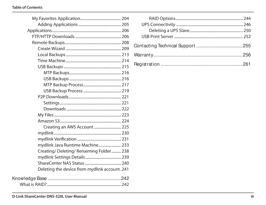 D-Link 2000 user manual Knowledge Base, Warranty, Registration, Iii 