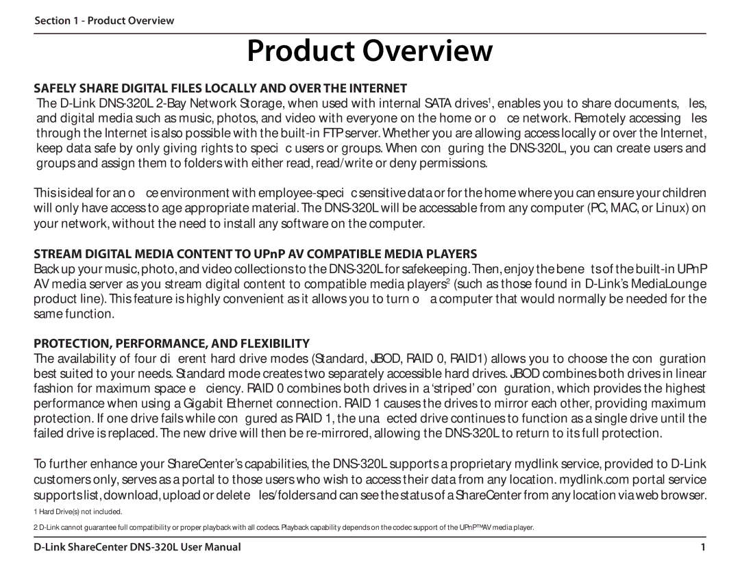 D-Link 2000 user manual Product Overview 