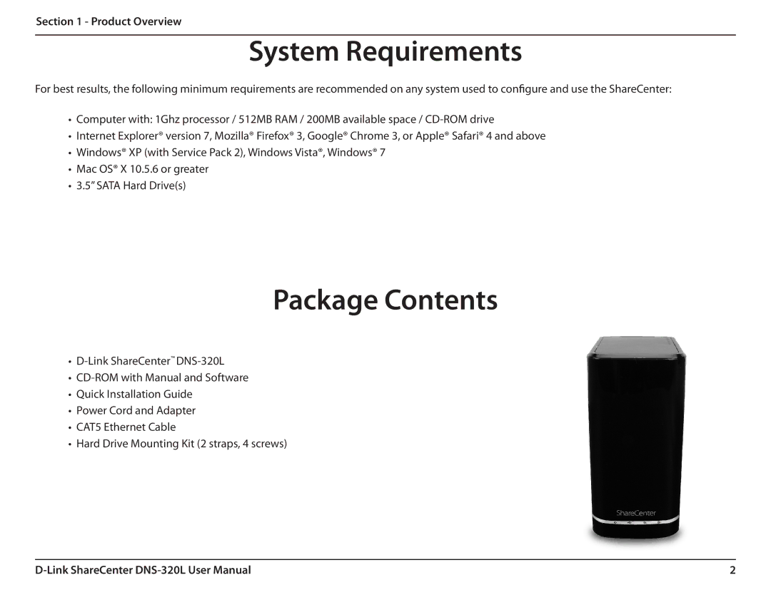 D-Link 2000 user manual System Requirements 