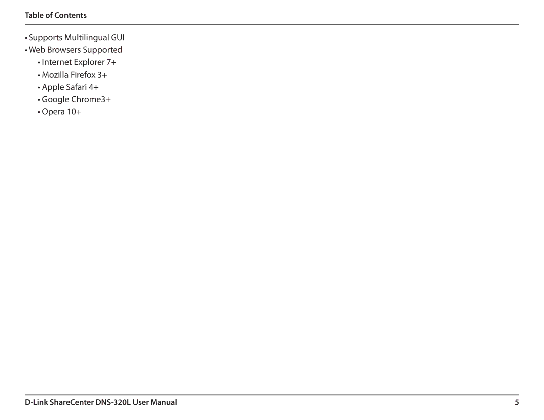 D-Link 2000 user manual Table of Contents 