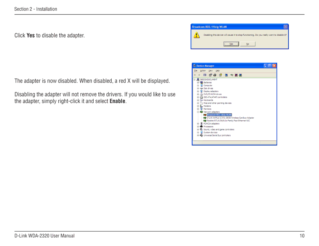 D-Link 2320 manual Installation 