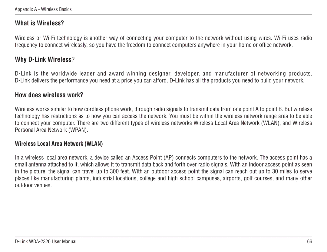 D-Link 2320 manual What is Wireless?, Wireless Local Area Network Wlan 