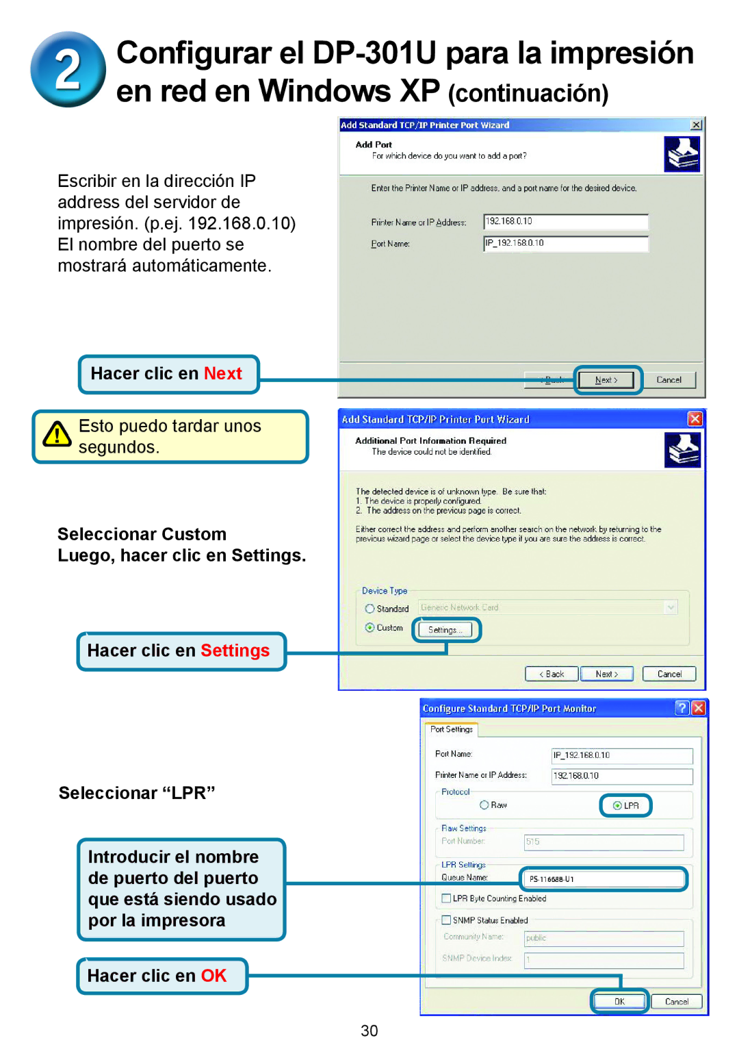 D-Link 301U manual Esto puedo tardar unos segundos 