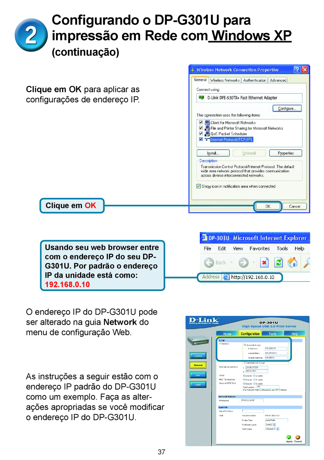 D-Link 301U manual Continuação 