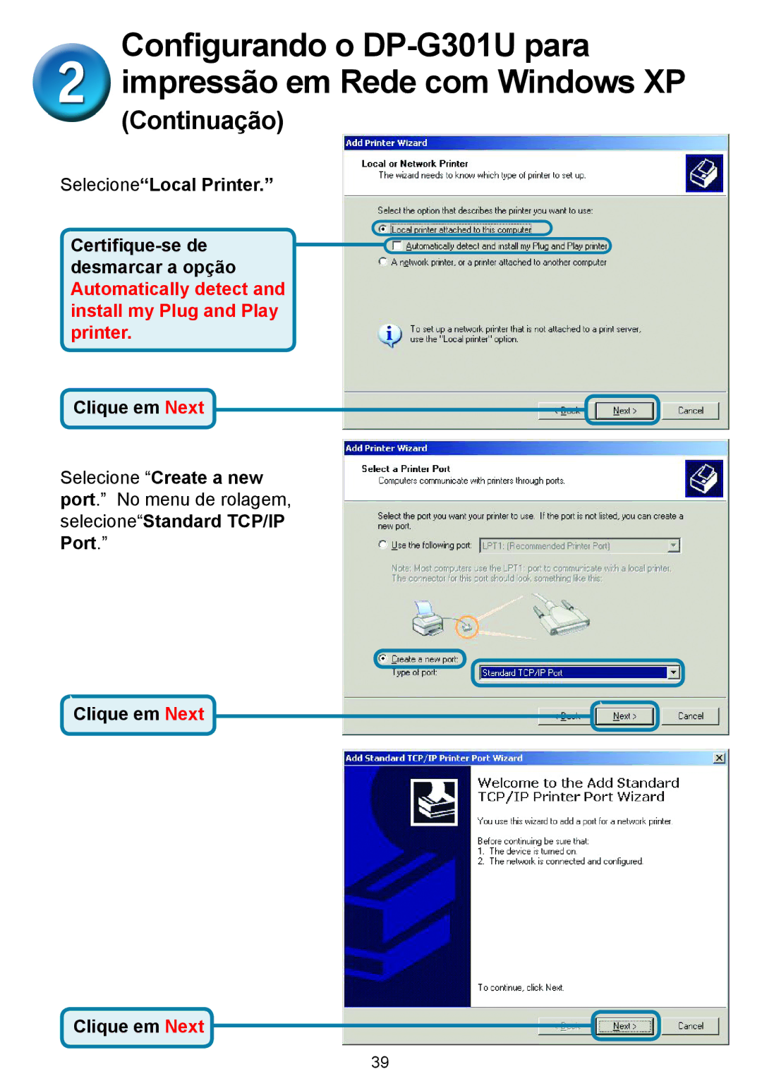 D-Link 301U manual Continuação 