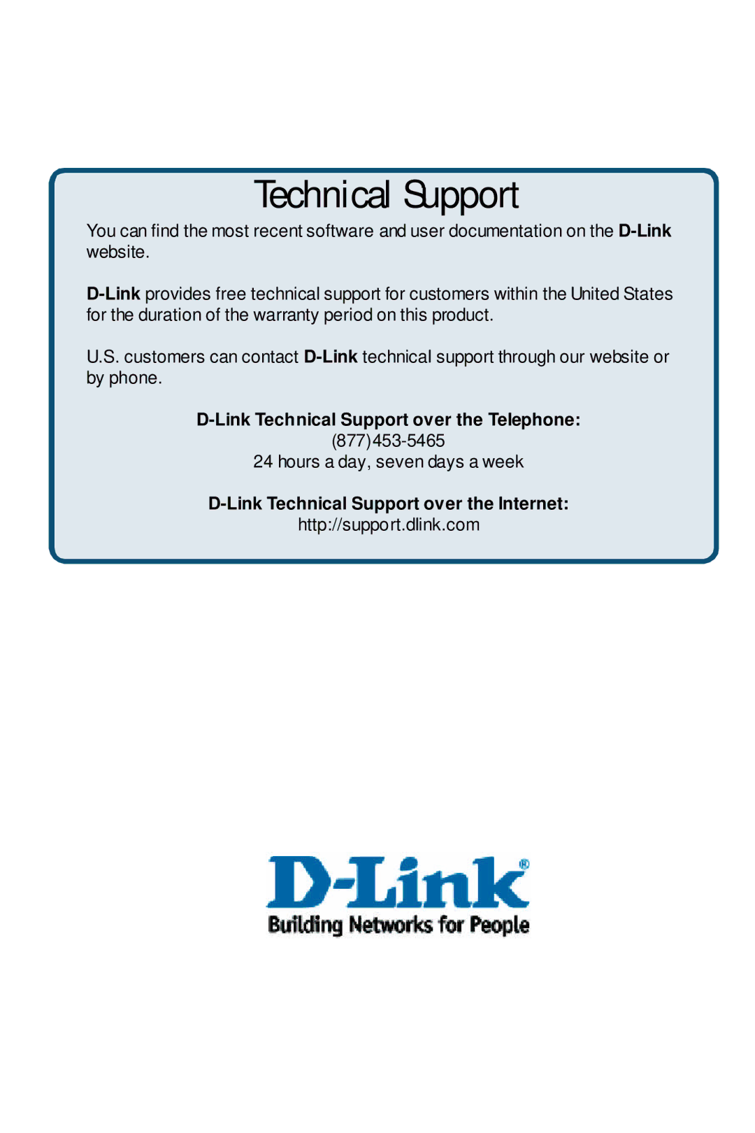 D-Link 804HV manual Technical Support 