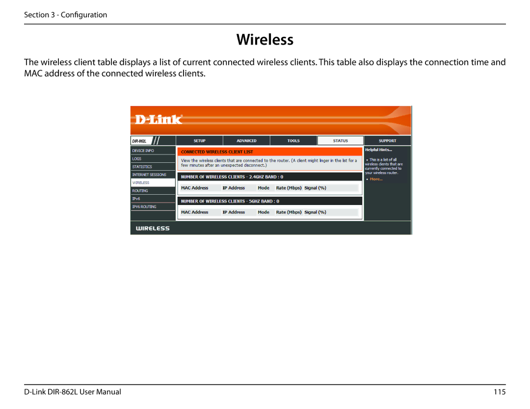 D-Link AC1600 user manual Wireless 