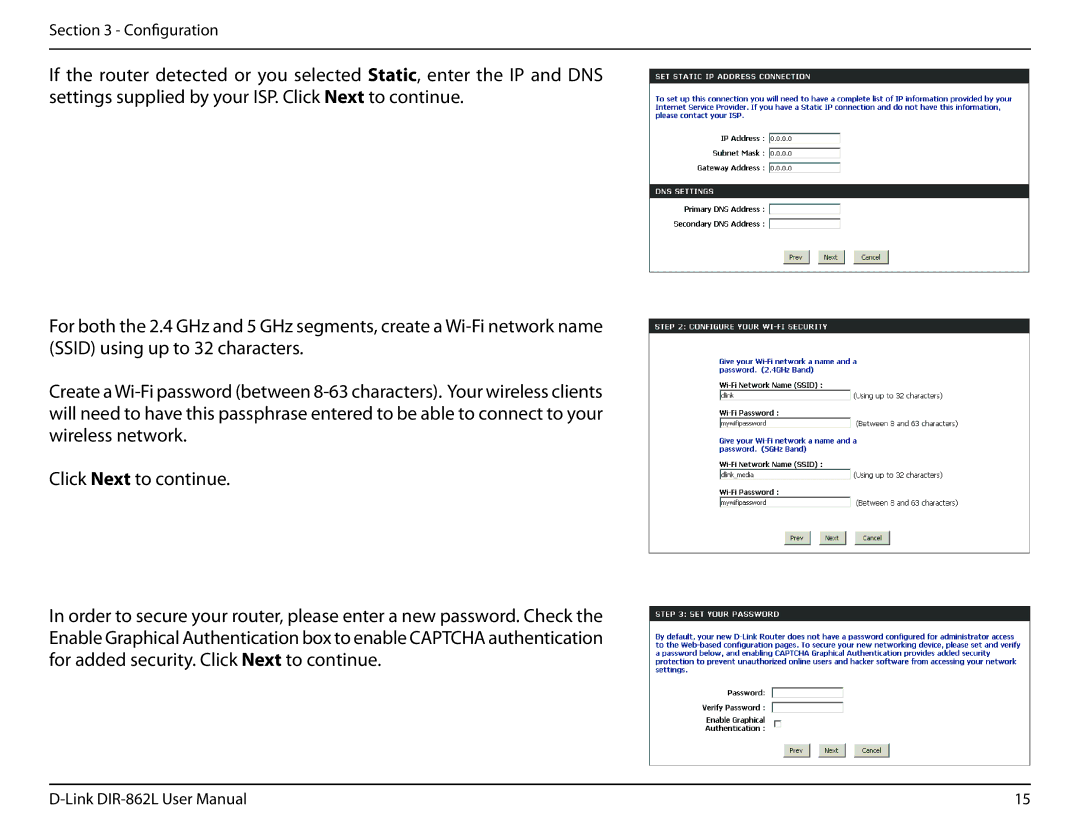 D-Link AC1600 user manual Configuration 