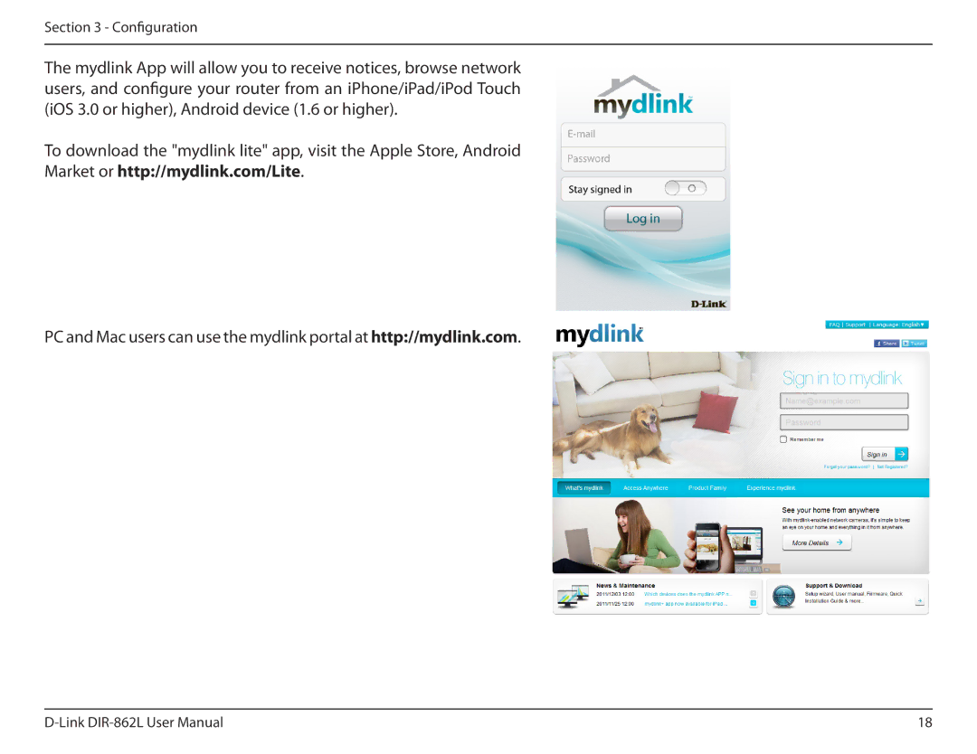 D-Link AC1600 user manual Configuration 