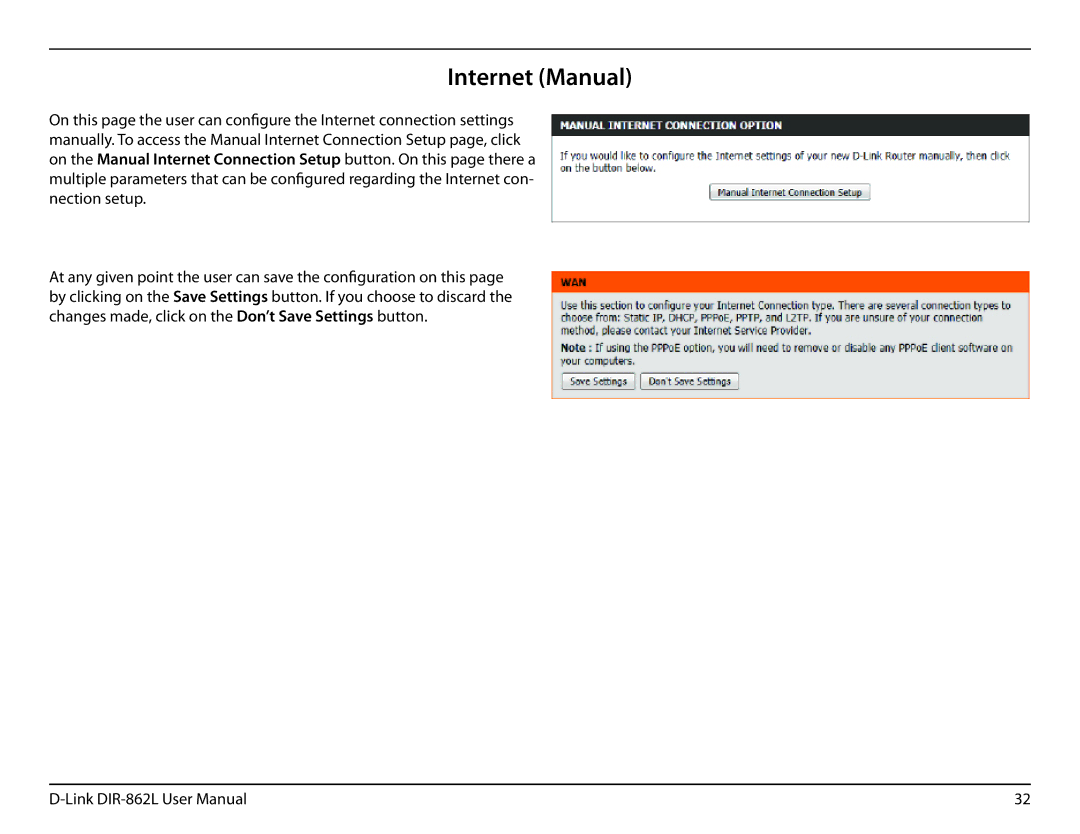 D-Link AC1600 user manual Internet Manual 