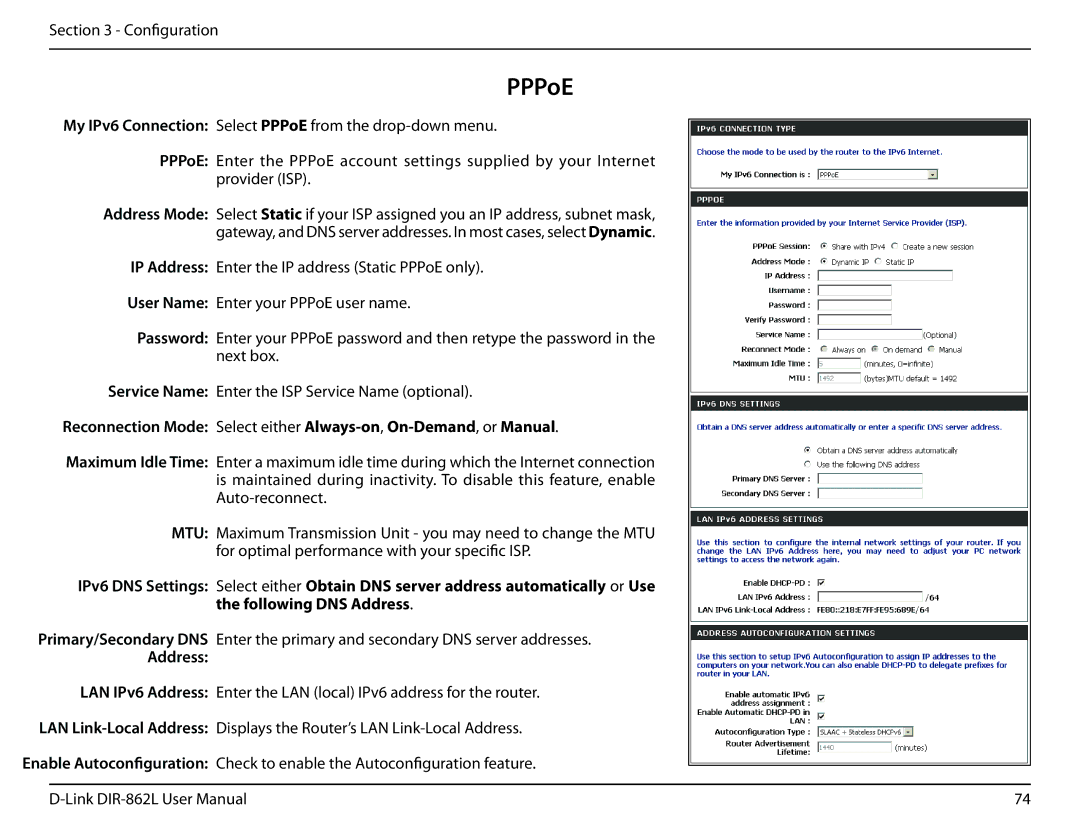 D-Link AC1600 user manual PPPoE 