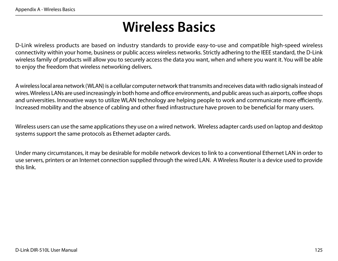 D-Link AC750 user manual Wireless Basics 