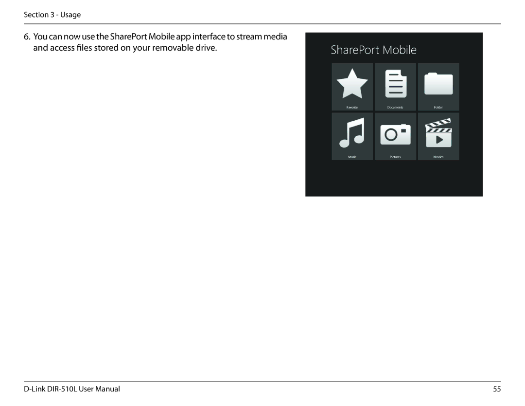 D-Link AC750 user manual Usage 