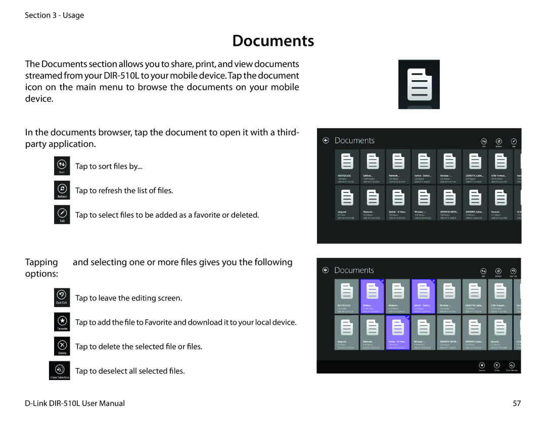 D-Link AC750 user manual Documents 