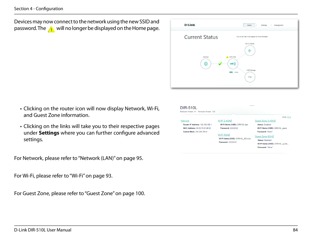 D-Link AC750 user manual Configuration 