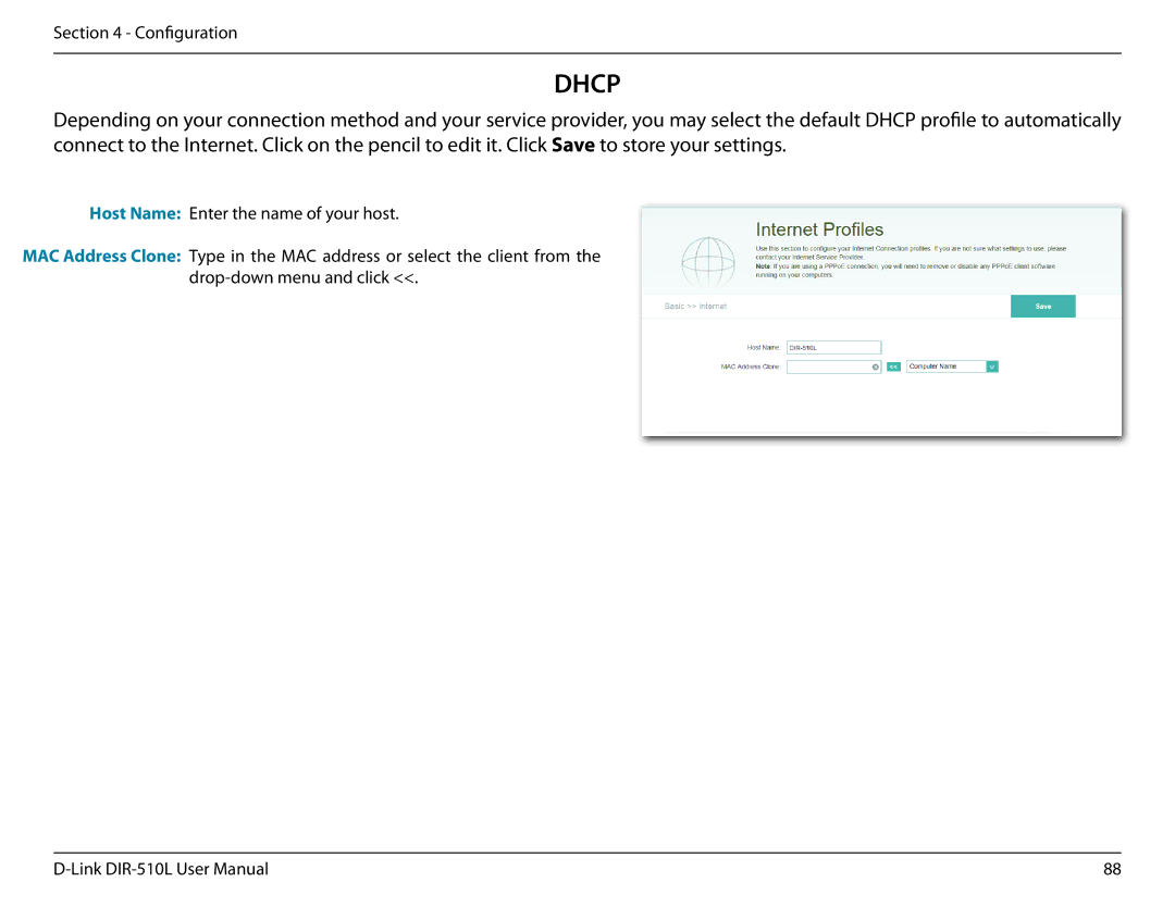 D-Link AC750 user manual Dhcp 