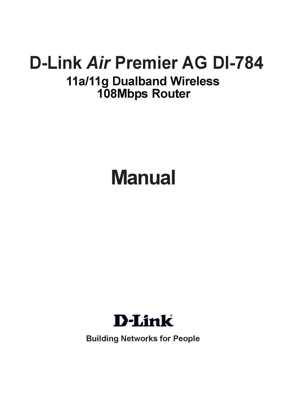 D-Link AG DI-784 manual Manual 