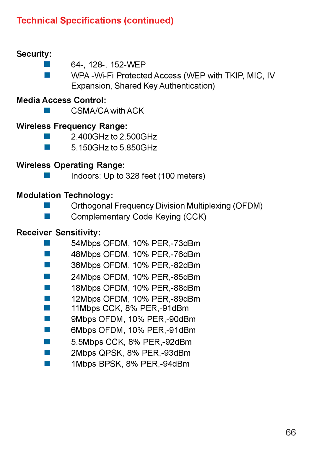 D-Link AG DI-784 manual Technical Specifications 