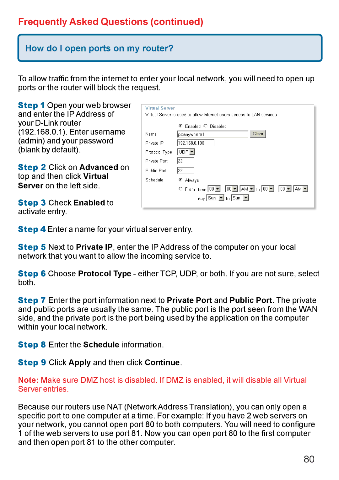 D-Link AG DI-784 manual How do I open ports on my router? 